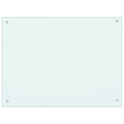 Stänkskydd 2 st vit 80x60 cm härdat glas