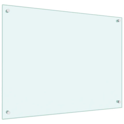 Stänkskydd 2 st vit 80x60 cm härdat glas