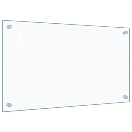 Stänkskydd 2 st transparent 70x40 cm härdat glas