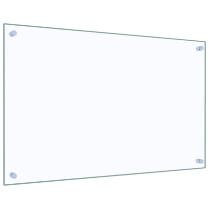 Stänkskydd 2 st transparent 80x50 cm härdat glas