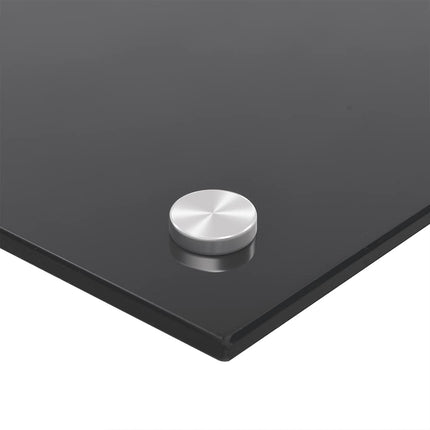 Stänkskydd 2 st svart 70x50 cm härdat glas