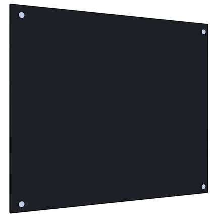 Stänkskydd 2 st svart 70x60 cm härdat glas