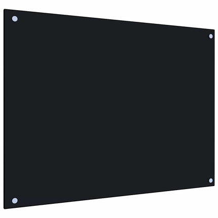 Stänkskydd 2 st svart 80x60 cm härdat glas