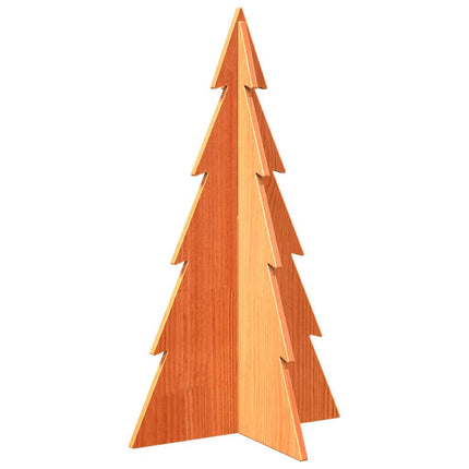 Julgran trä vaxbrun 80 cm massiv furu