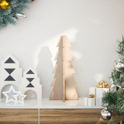 Julgran i trä 49 cm massiv furu