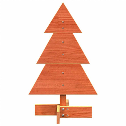 Julgran trä vaxbrun 60 cm massiv furu
