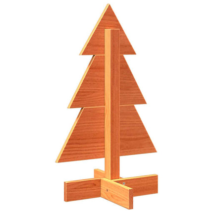 Julgran trä vaxbrun 60 cm massiv furu