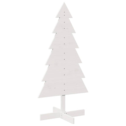 Julgran trä vit 120 cm massiv furu