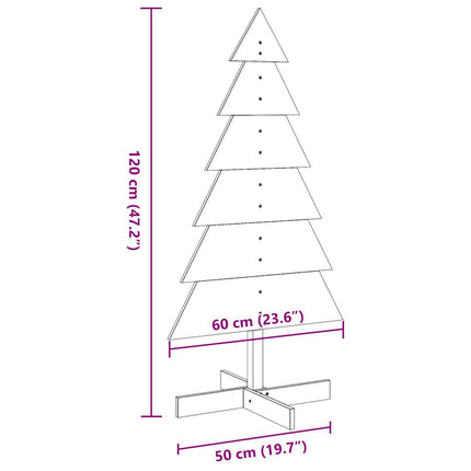 Julgran trä vit 120 cm massiv furu
