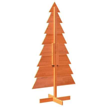 Julgran trä vaxbrun 150 cm massiv furu