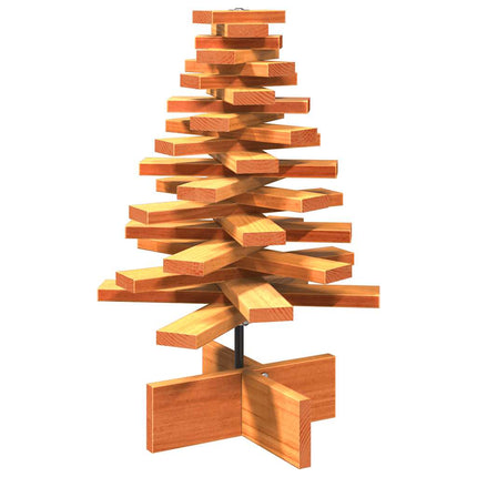 Julgran trä vaxbrun 60 cm massiv furu