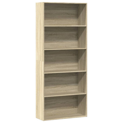 Bokhylla sonoma-ek 80x30x189 cm konstruerat trä