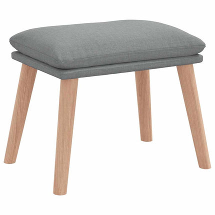 Vilstol med fotpall Ljusgrå tyg