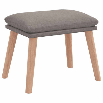Vilstol med fotpall taupe tyg