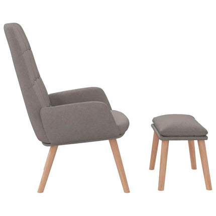 Vilstol med fotpall taupe tyg