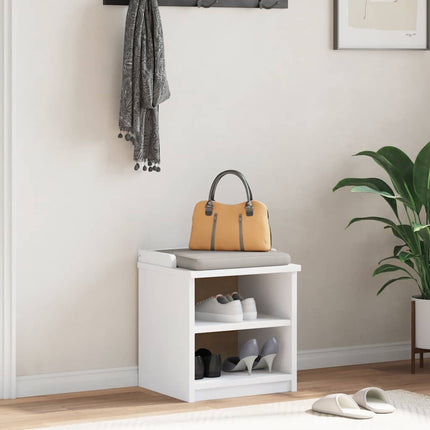 Hallbänk SANDNES vit 45x40x50 cm massiv trä furu