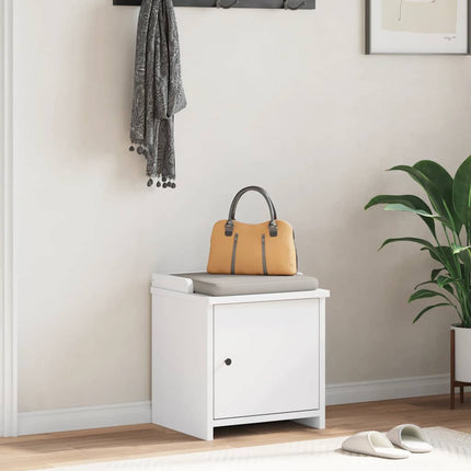 Hallbänk SANDNES vit 45x40x50 cm massiv trä furu