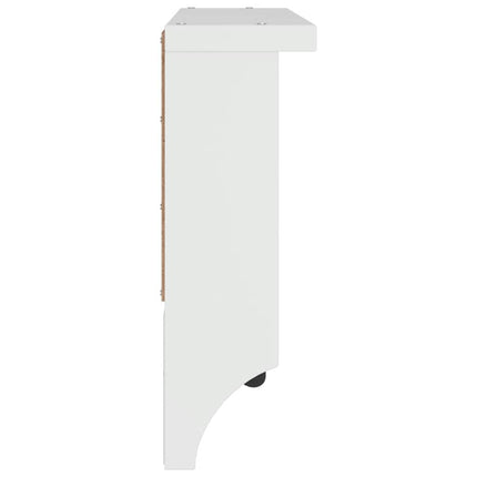 Vägghängd klädhängare SANDNES vit 45x12x35 cm massiv trä furu