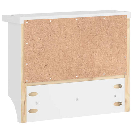 Vägghängd klädhängare SANDNES vit 45x12x35 cm massiv trä furu