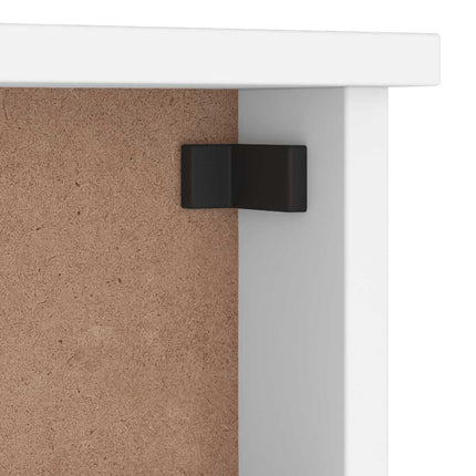 Vägghängd klädhängare SANDNES vit 45x12x35 cm massiv trä furu