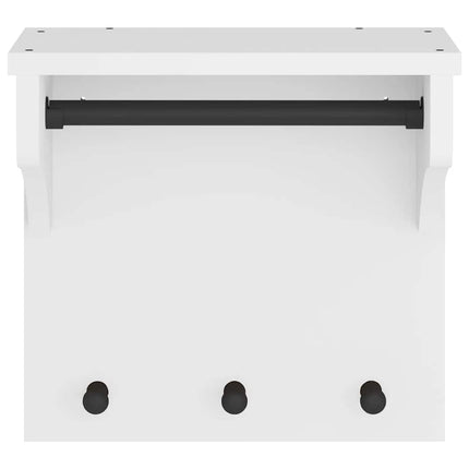 Vägghängd klädhängare SANDNES vit 43x30x42 cm massiv trä furu