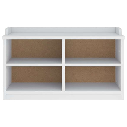 Hallbänk SANDNES vit 87x40x50 cm massiv trä furu