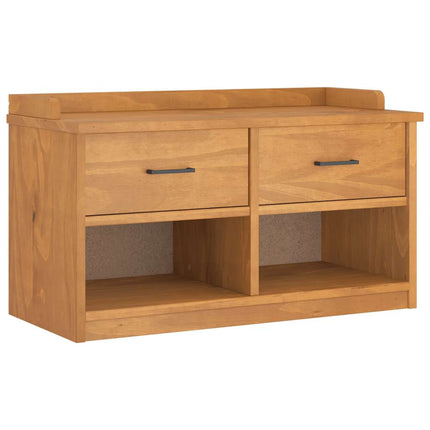 Hallbänk SANDNES 87x40x50 cm massiv trä furu