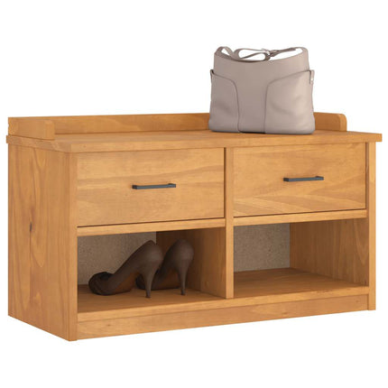 Hallbänk SANDNES 87x40x50 cm massiv trä furu
