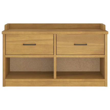 Hallbänk SANDNES 87x40x50 cm massiv trä furu