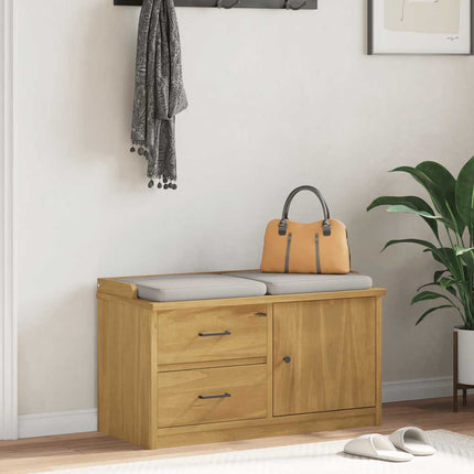 Hallbänk SANDNES 87x40x50 cm massiv trä furu
