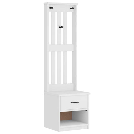 Hallgran "SANDNES" vit 45x40x159,5 cm massiv trä furu