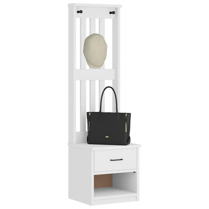 Hallgran "SANDNES" vit 45x40x159,5 cm massiv trä furu