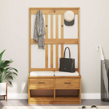 Hallträd SANDNES 87x40x159,5cm massiv träfuru