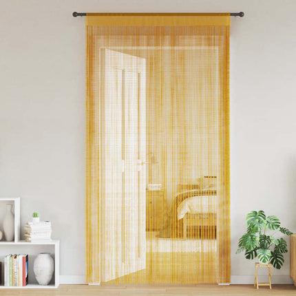 Stränggardiner 2 st guld 100x250 cm