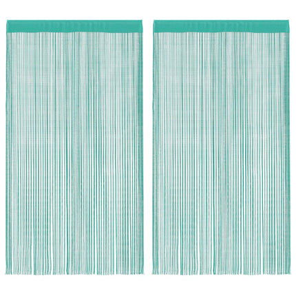 Stränggardiner 2 st turkos 100x250 cm