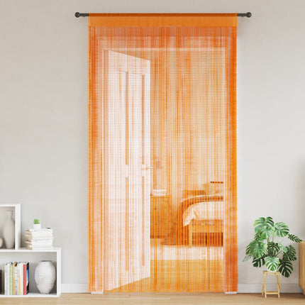 Stränggardiner 2 st orange 100x250 cm