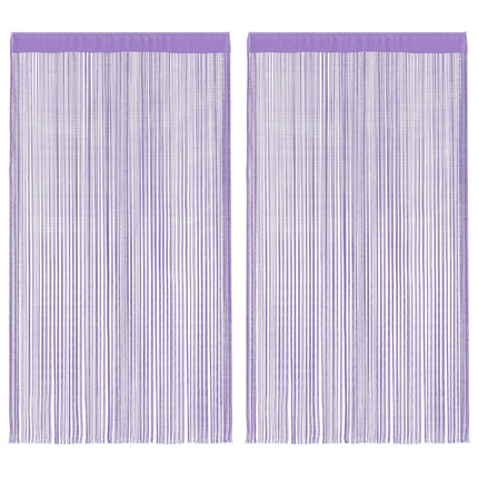 Stränggardiner 2 st lila 100x250 cm