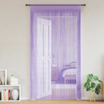 Stränggardiner 2 st lila 100x250 cm