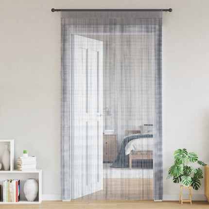 Stränggardiner 2 st ljusgrå 140x250 cm