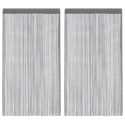 Snörgardiner 2 st antracit 140x250 cm