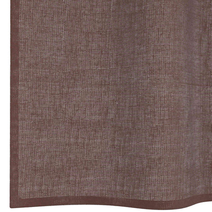 Voile gardiner med genomföringar 2 st brun 140x225 cm