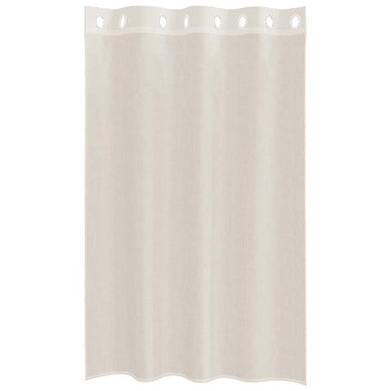 Voile gardiner med genomföringar 2 st gräddvita 140x175 cm