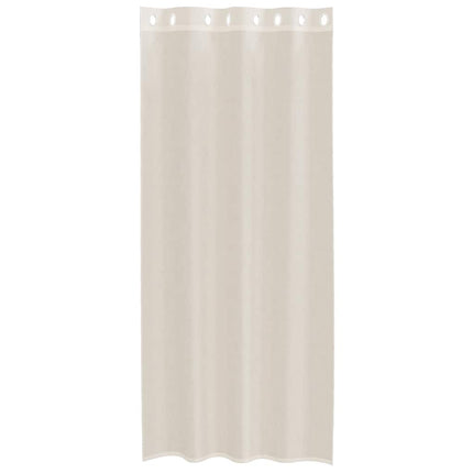 Voile gardiner med genomföringar 2 st gräddvita 140x225 cm