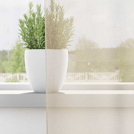 Voile gardiner med genomföringar 2 st gräddvita 140x260 cm