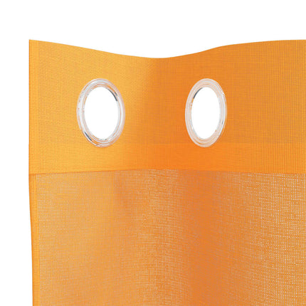 Voile gardiner med genomföringar 2 st orange 140x175 cm