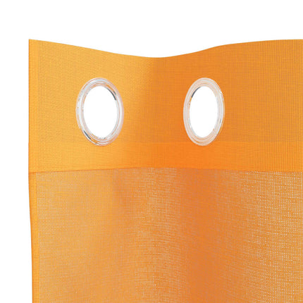 Voile gardiner med genomföringar 2 st orange 140x300 cm