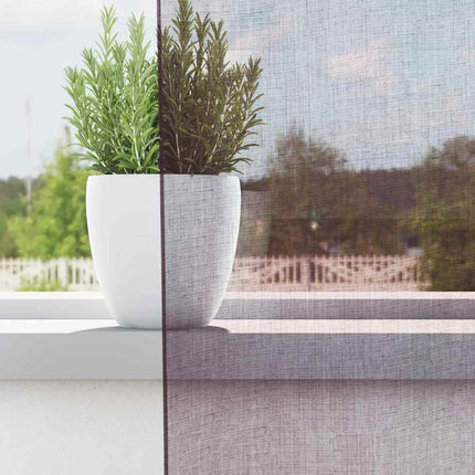 Voile gardiner med genomföringar 2 st lila 140x300 cm