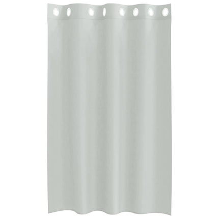 Voile gardiner med genomföringar 2 st ljusgrå 140x175 cm