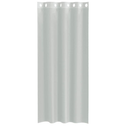 Voile gardiner med genomföringar 2 st ljusgrå 140x225 cm