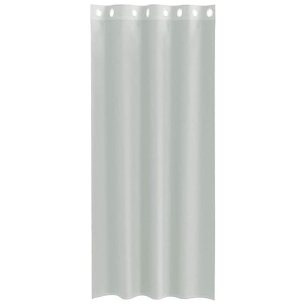 Voile gardiner med genomföringar 2 st ljusgrå 140x245 cm